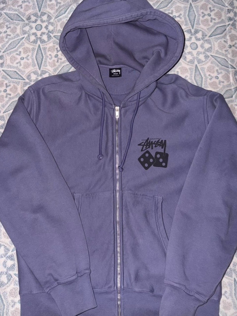 Stüssy Purple Zip-Up Hoodie medium